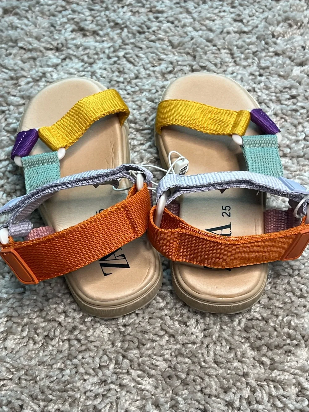 Zara Kids Color Block Sport Sandals NWT Size 9 Toddler